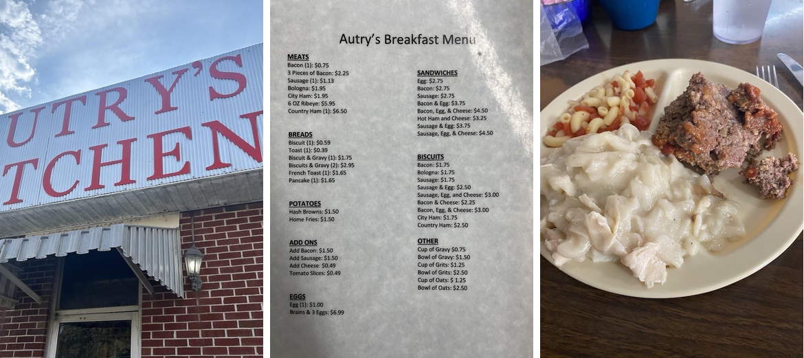 Autry's Kitchen Menu